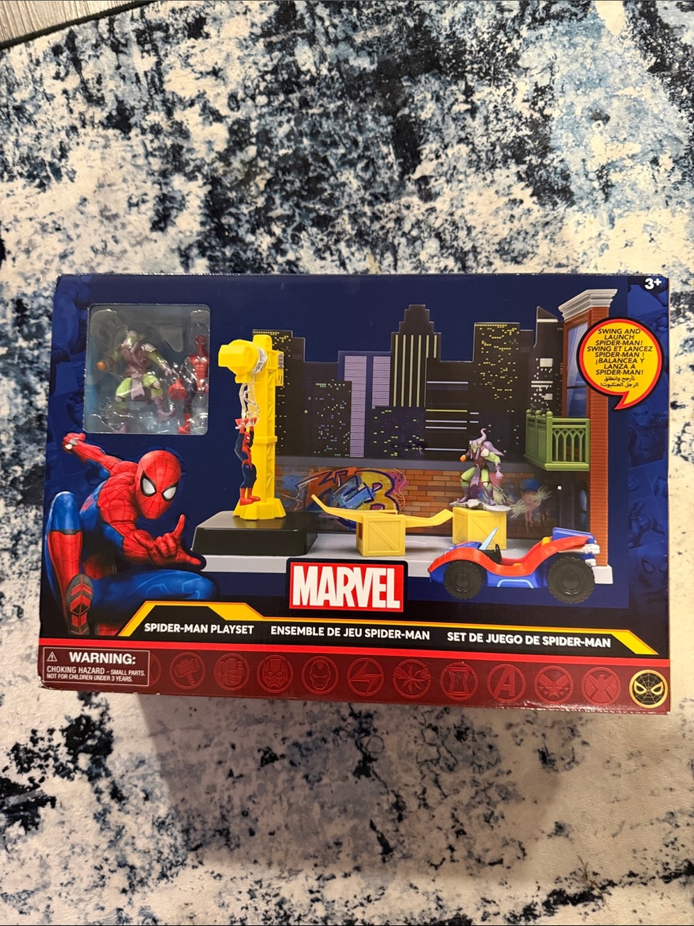Marvel Spider-Man Playset w/ Vehicle & Green Goblin Figure – New In Box